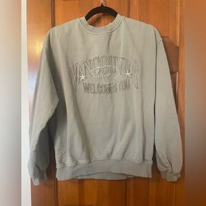 Urban Outfitters S Vancouver Embroidered Crew Neck Sweatshirt
